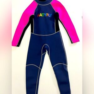 Natyfly Neoprene Wetsuit Size Youth Large Pink / Navy